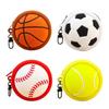 Tennis Basketball Purse Bag Soccer Silicone Earphone Bag Sports Series Coin Purse Wallet  Travel