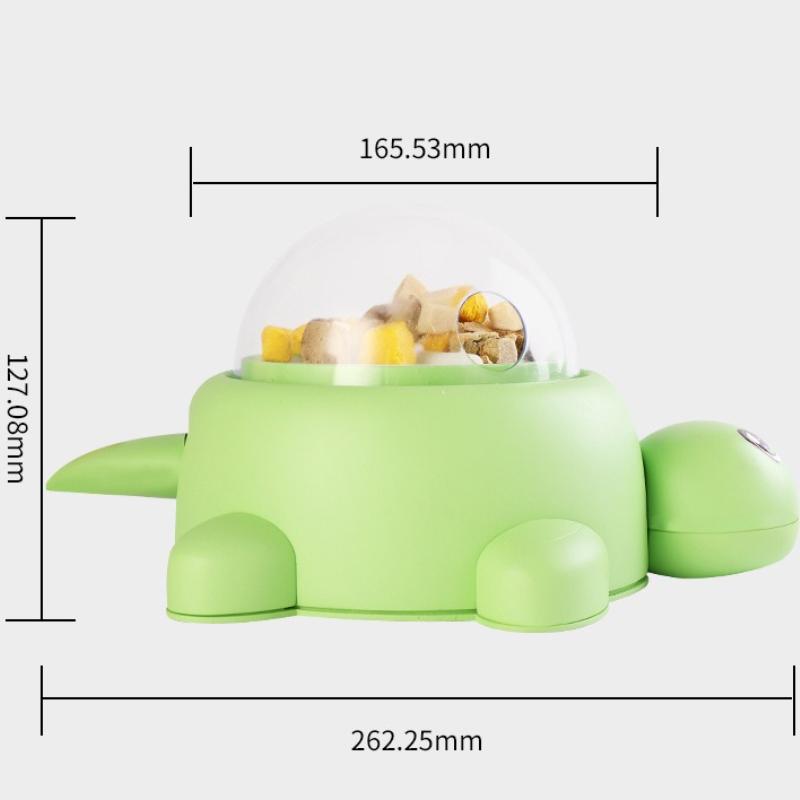 

Pet Pressing Small Turtle Feeder Cat Dog Puzzle Interactive Food Leak Toy Automatic Feeder зелёный