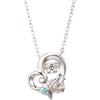 [White Clover] The Little Mermaid Ariel Dancing Stone Necklace Disney Princess 925 Silver Cubic Z...