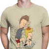 Beavis Butthead Toilet Fun TShirts Aesthetic Men Cartoon Rock Comic Punk Metal Funny Christmas Tees T Shirts Homme