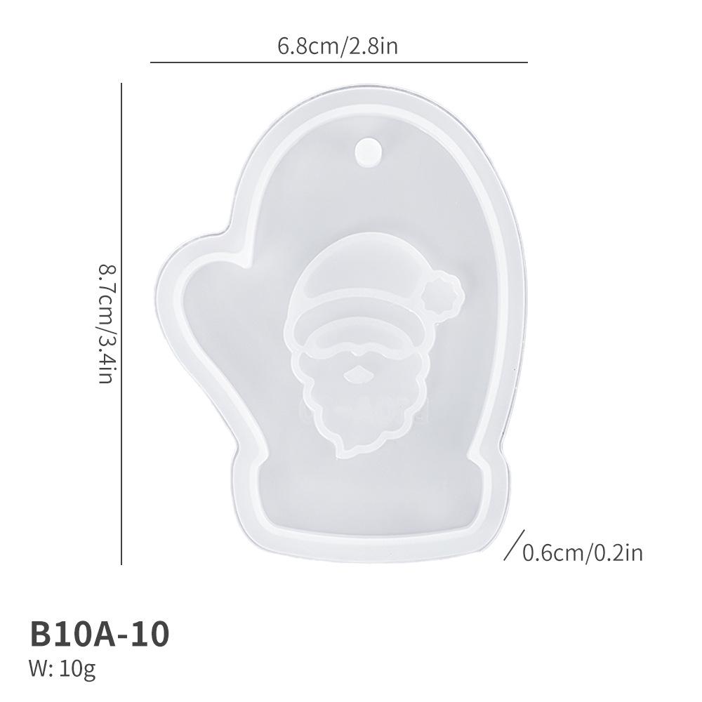 Cross-Border Reindeer & Cat Paw Christmas Pendant Silicone Mold