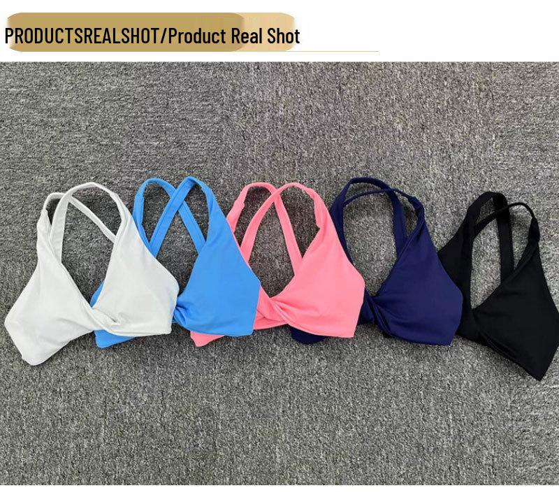 Women's European & American Style Sports Bra: Shockproof Running & Yoga Vest with Chest Pad, Stylish Back Design