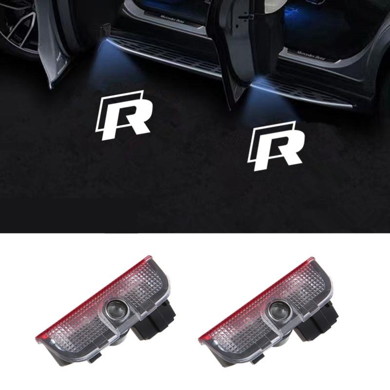 For VW Car Door Welcome Light Logo Projector Lights Accessories for Volkswagen Golf R Rline Tiguan Touareg Polo GTI CC Passat