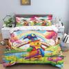 A Set of Pooh Bear Themed Bedding, 3D Digitally Printed, All-season Polyester Duvet Cover and 2 Pillowcases.