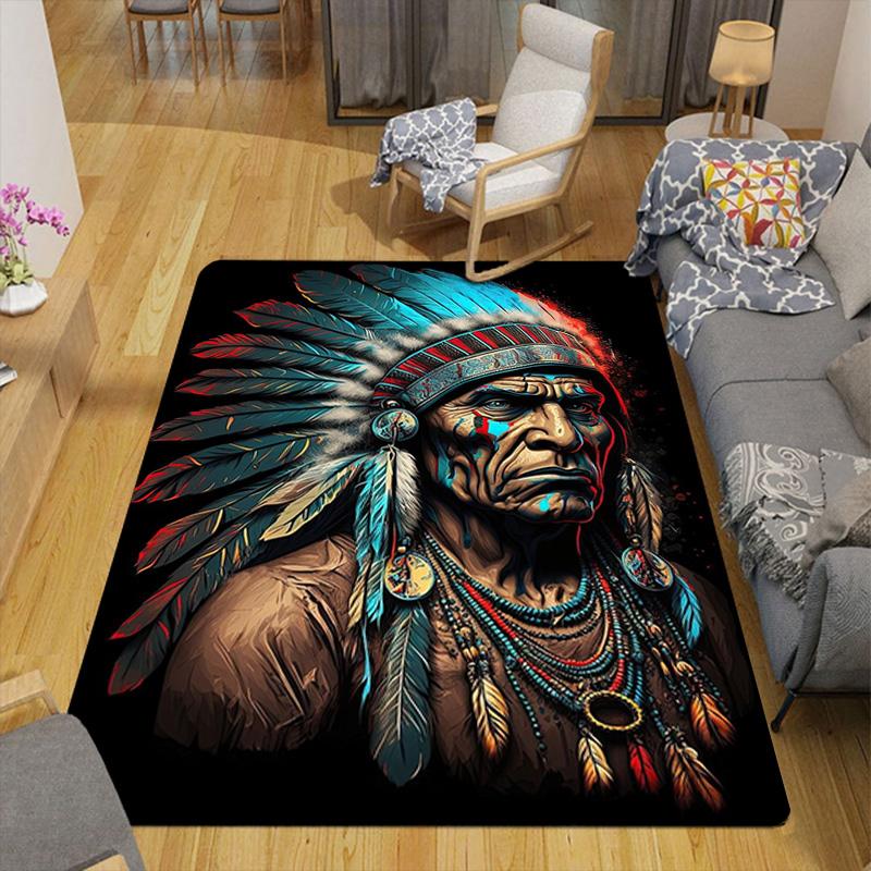 Native Americans Rug Floor Mat for Living Room or Bedroom Soft and Comfortable Carpet a Gift for Birthday and Holiday.DFF0925537