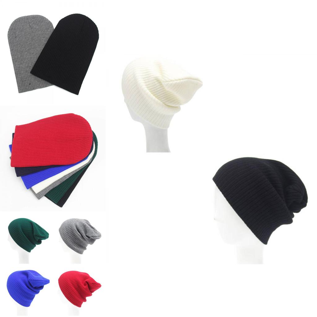 Stylish And Warm Knitted Hat For Adults In Solid Colors Perfect For Winter Wear