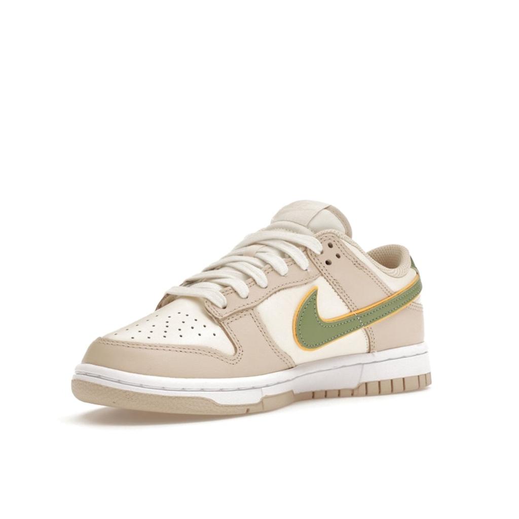 Nike  Dunk Low Pale Ivory Oil Green Women Sneakers Cream White Laser-Orange FQ6869-131