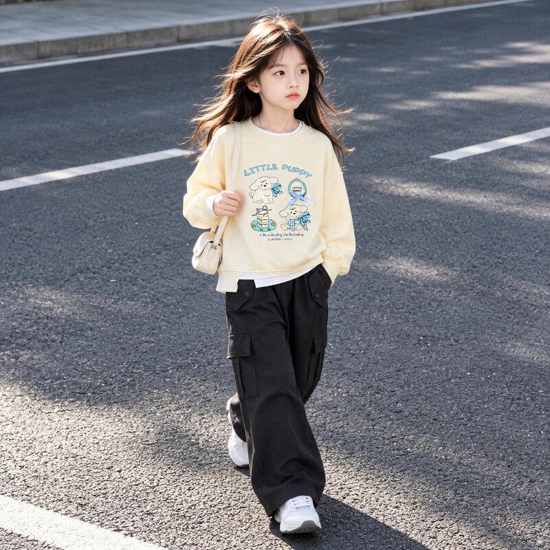 Moonkids Girls Casual Cargo Pants and Top Set