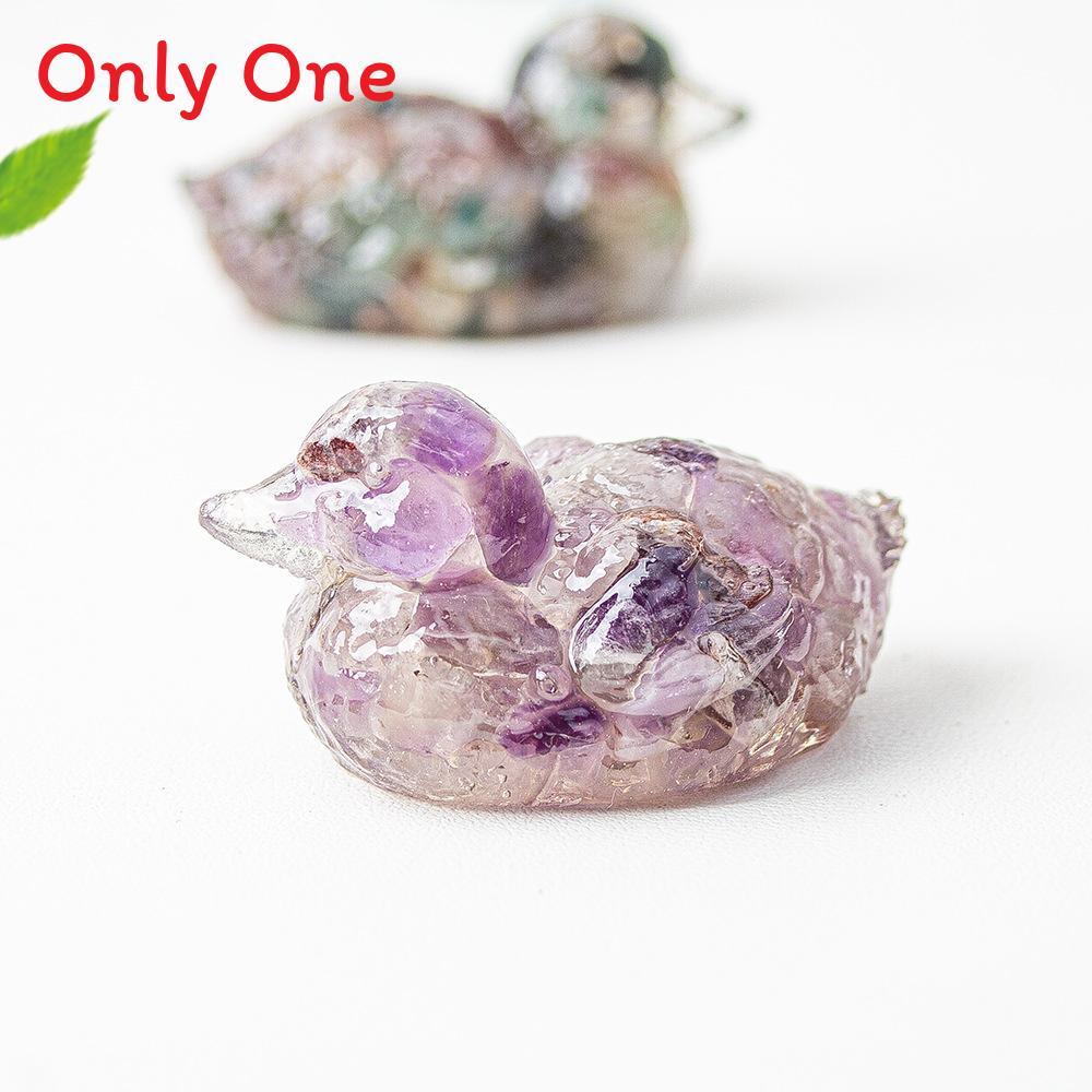 Water Crystal Resin Art Piece Duck Ornament For Home And Tabletop Decor
