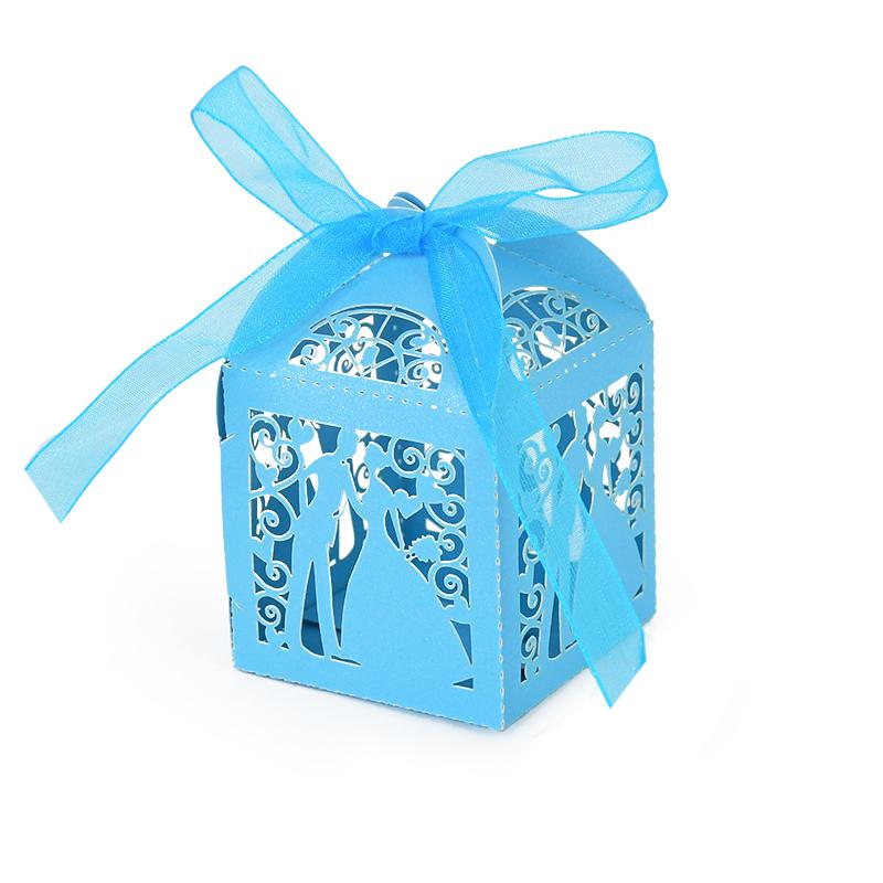 10/20Pcs Bride And Groom Candy Boxes Wedding Decoration Guest Favor Cookie Chocolate Gift Box Mariage Souvenirs Party Supplies