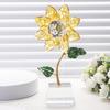 Crystal Sunflower Statue Glass Crystal Flower Model Sculpture Nordic Home Decoration Desktop Bookshelf Ornament Wedding Gift