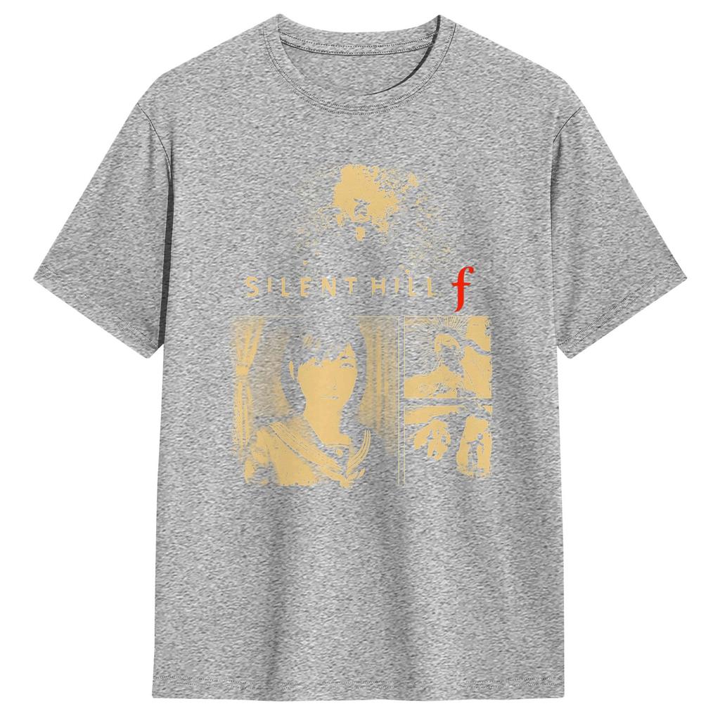 Silent Hill F T-Shirt Sommer Freizeit T-Shirts 100% Baumwolle Rundhals 4XL 5XL 6XL T-Shirts Kurzarm Streetwear T-Shirt