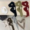 Korean Style Solid Color Knitted Scarf Soft Wool Long Narrow Scarves Neck Warmer Autumn Winter