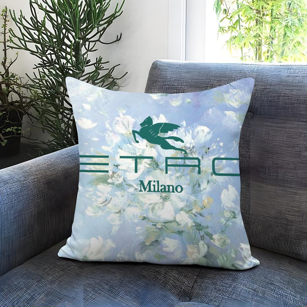 E-Etro Brand Cushion Cover Comfortable Reversible Pillow Cover Ideal for Car Sofa Bedroom & Beyond