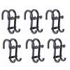 6pcs Multi-Purpose Double S-shape Hooks Plastic Versatile Hooks Bathroom Door Hook  Kitchen