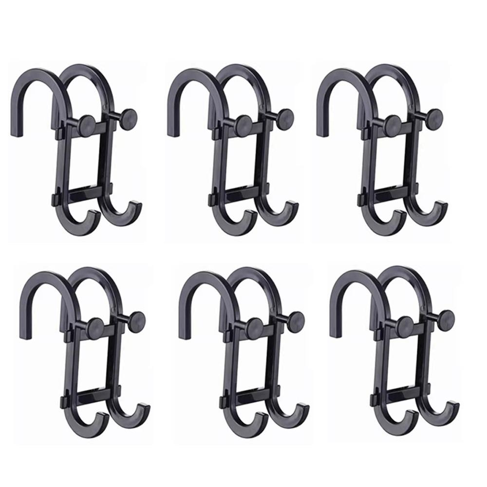 6pcs Multi-Purpose Double S-shape Hooks Plastic Versatile Hooks Bathroom Door Hook  Kitchen