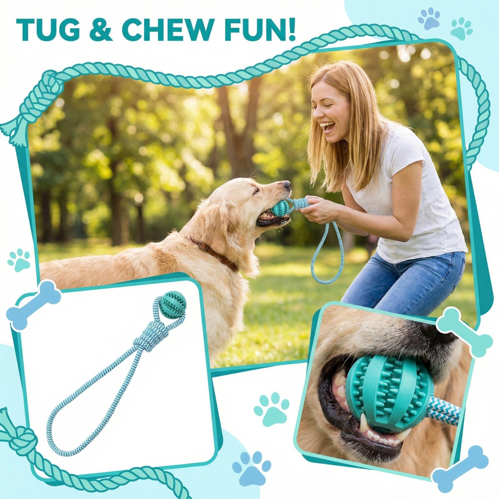 

Dog Knot Rubber Ball Toothache Relieves Boredom Pet Toys S синий