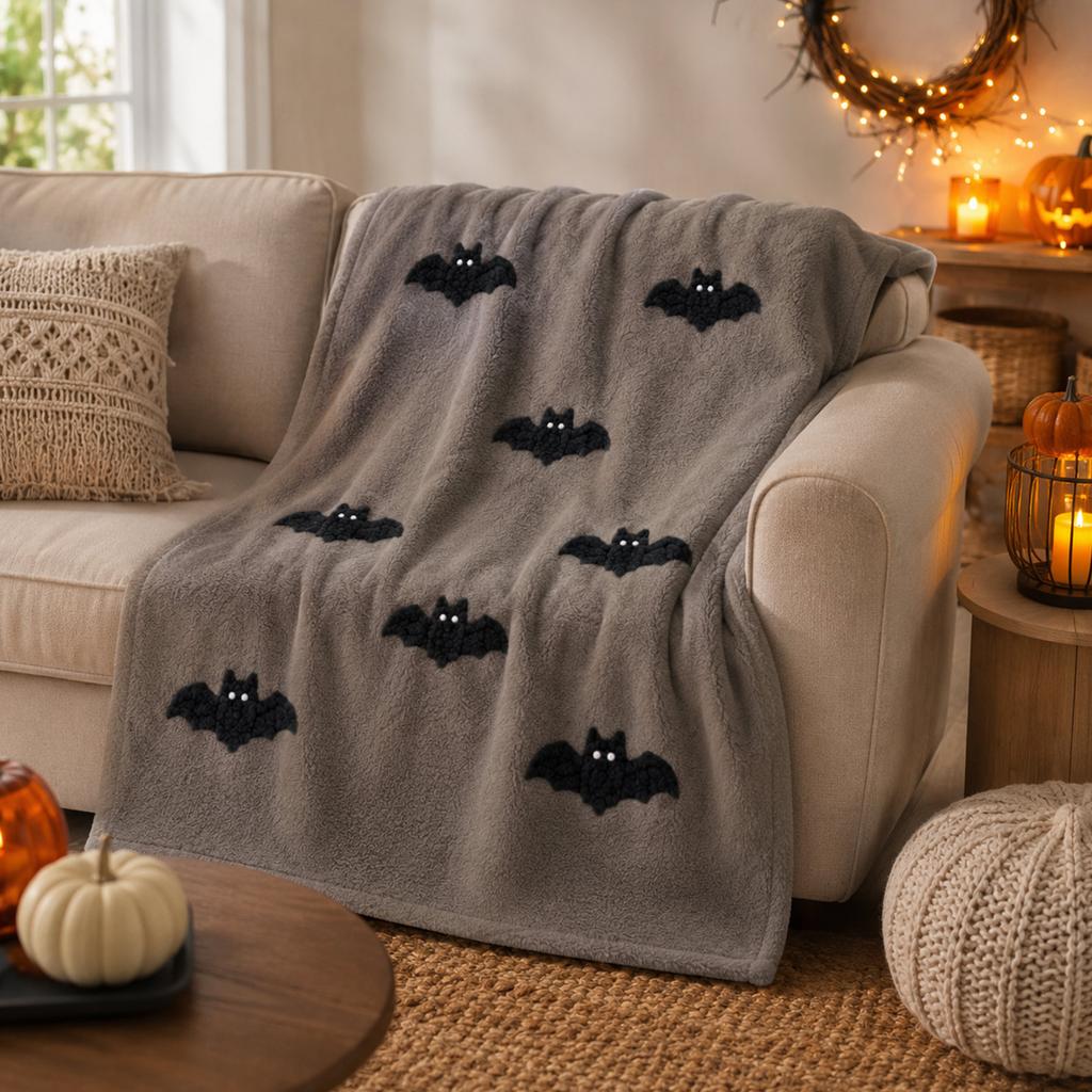 Halloween Blanket Soft Throw for Couch, Cozy Home Decor for Bedroom