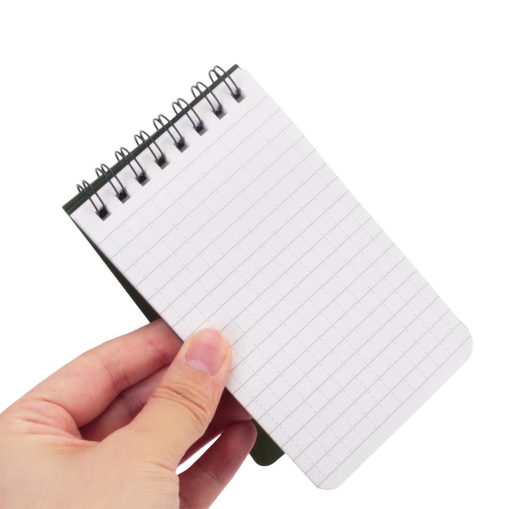 Notebooks, 3 x 5" Green Notepad Write in the Rain Pocket Notebook All-Weather Spiral Memo Paper Notepad pad Green Note book.