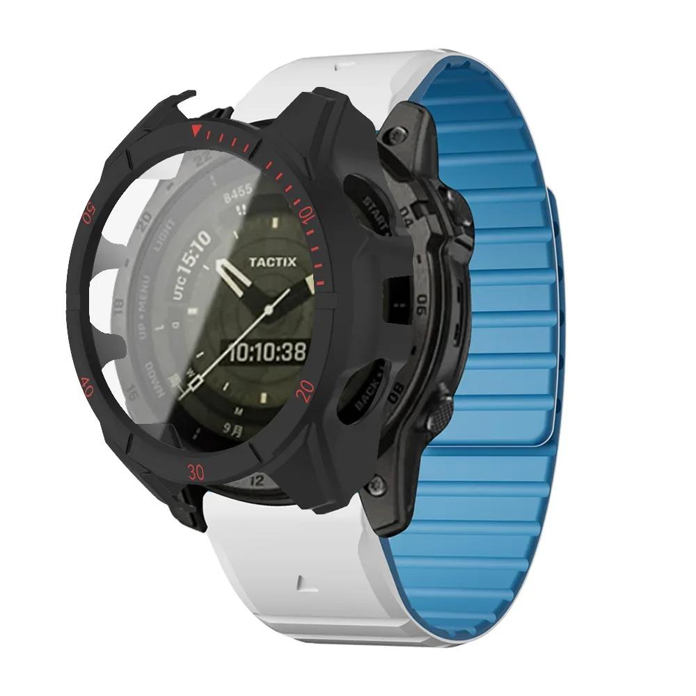 

Ремінець+Чохол Для Garmin Fenix 8 47 51мм Захисне Скло Магнітний Силіконовий Ремінець Швидкознімний Браслет Захисник Fenix8 Аксесуари Fenix 8 51mm-Solar