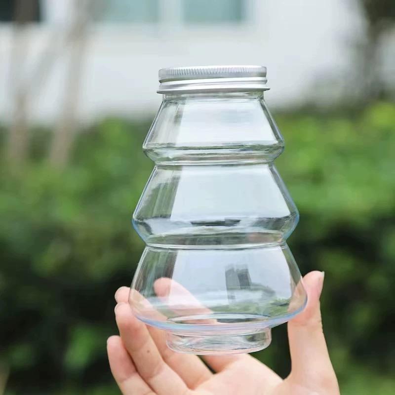 WTEMPO Christmas Tree Shaped Storage Jars with Lids Christmas Ornaments Clear Holiday Containers Halloween Christmas Party DIY Gift Packaging Boxes