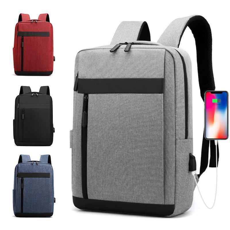 Backpack Usb Charging Backpack Men'S Large Capacity Business Computer Bag Casual Light School Bag Printing