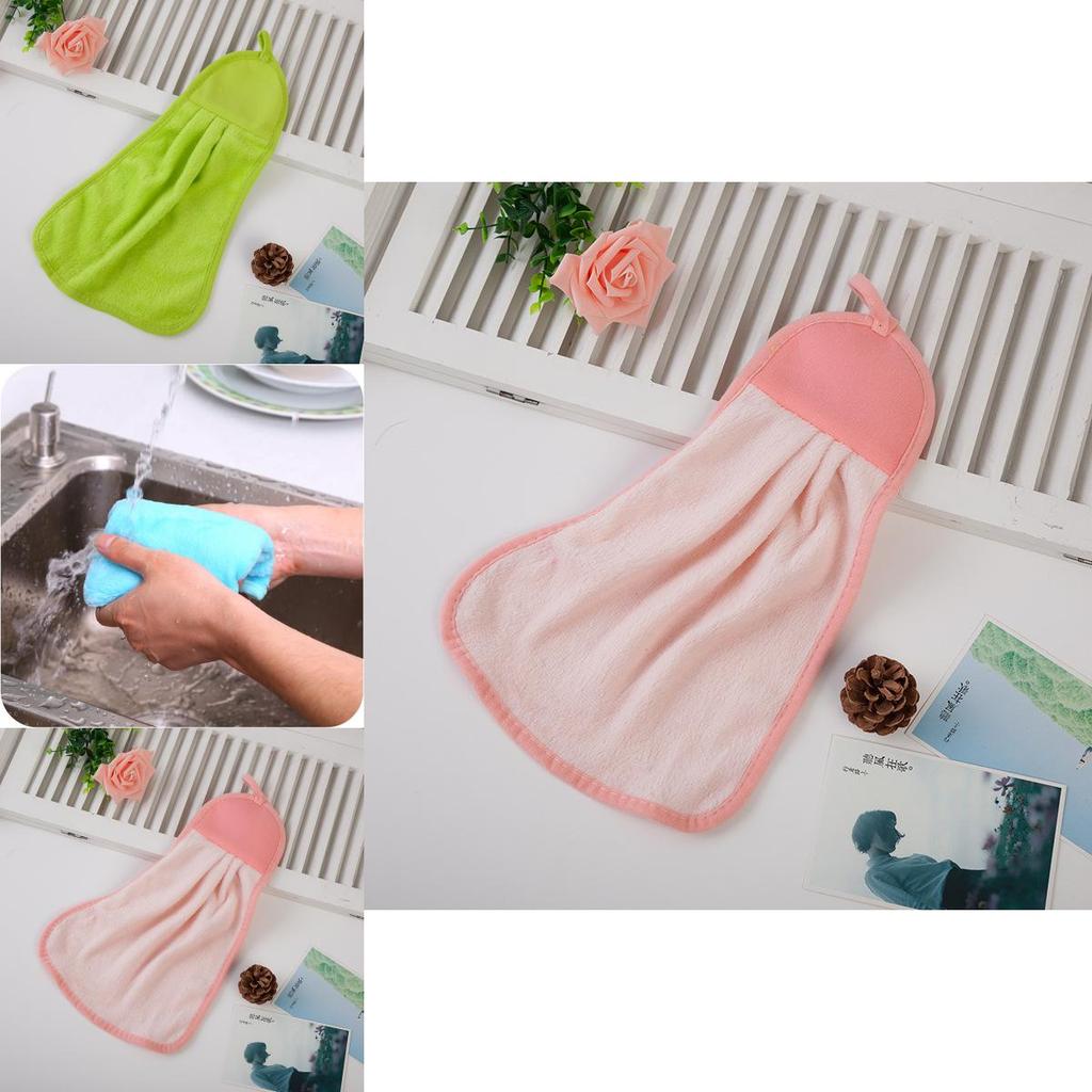 Elegant And Soft Coral Velvet Hand Towel Perfect Addition To Any Kitchen