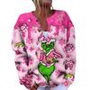 Women's Fashion Christmas Printed Long Sleeve Knitted Cardigan Button Down Jacket