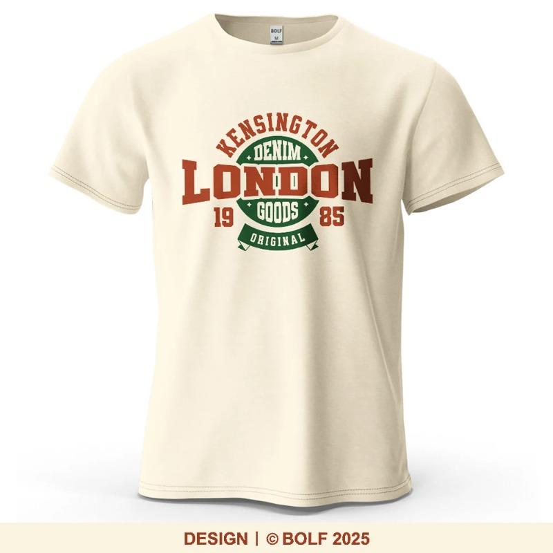 London 1985 Printed Men's T-Shirt 100% Cotton Oversized Vintage Classic Graphic Tees for Women Tops Tees Casual Streetwear