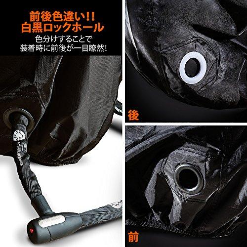Active Winner Motorcycle Cover, Durable Thick Fabric, Water-Repellent, UV Protection, Windproof, with Keyhole (LL Size, Black)
