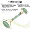 Scraping Plate Natural Jade Set Heart Shaped Crystal Double End Roller Facial Massage For Soothing Face Neck Body Muscles Fine Lines and Wrinkles