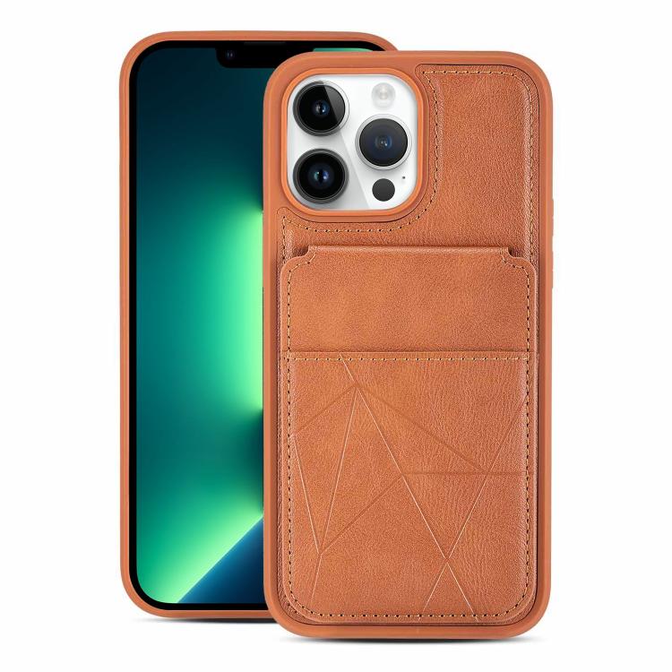 Multifunctional Vertical Flip Card Wallet Holder Vegan Leather Back Phone Case