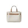 Michael Kors Borsa a tracolla in tela rivestita con stampa logo, media, da donna, Bianco Vaniglia-Marrone Ghianda 30F5GU5S2B-VANILLA