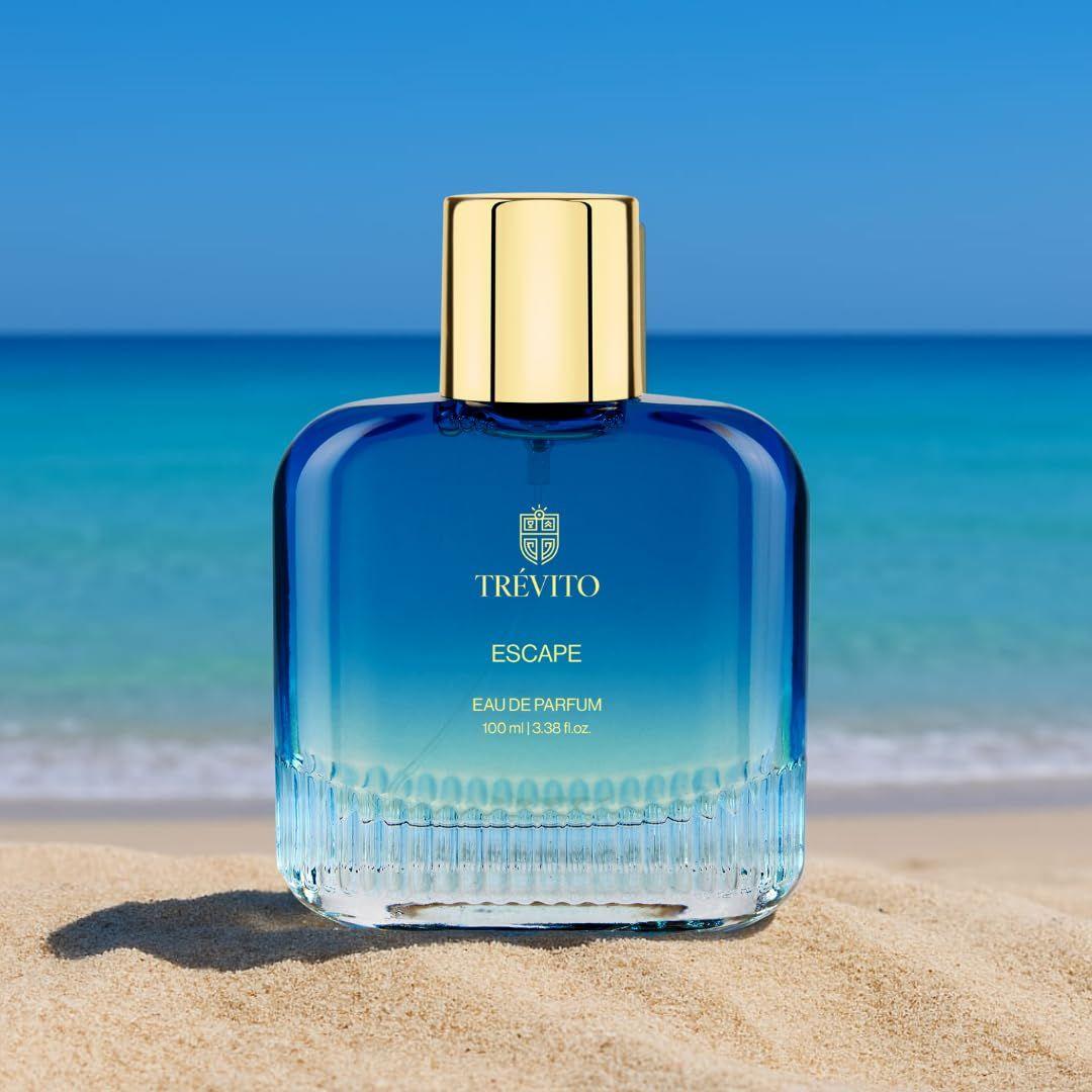 

TRÉVITO Escape Eau de Parfum for Men 100ml | Luxury Long Lasting Perfume for Man Basil, Lime, Marine, Amberwood & Musks | 100ml