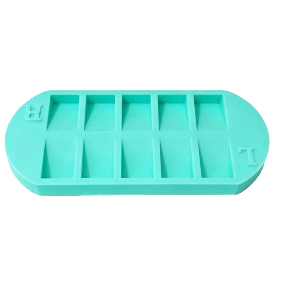 With L/R Mark Nail Tip Storage Tray 10 Grids Nail Art Storage Plate Nail Art Organizer  Nail Art