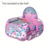 Pink Unicorn Polyester Ball Pool Tent - 1pc Easy Folding Ocean Theme Design Toy Ball Pit - Durable Playhouse for Indoor & Outdoor Use