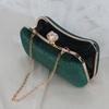 Navy Blue Party Bag Woman Velet Pearl Hasp Clutch Purse Luxury Designer Handbags Famous Cross Body Bag for Women  Flannel Wallet