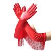Stretch Fringe Fingerless Gloves Vintage Women Long Gloves New Long Tassel Gloves