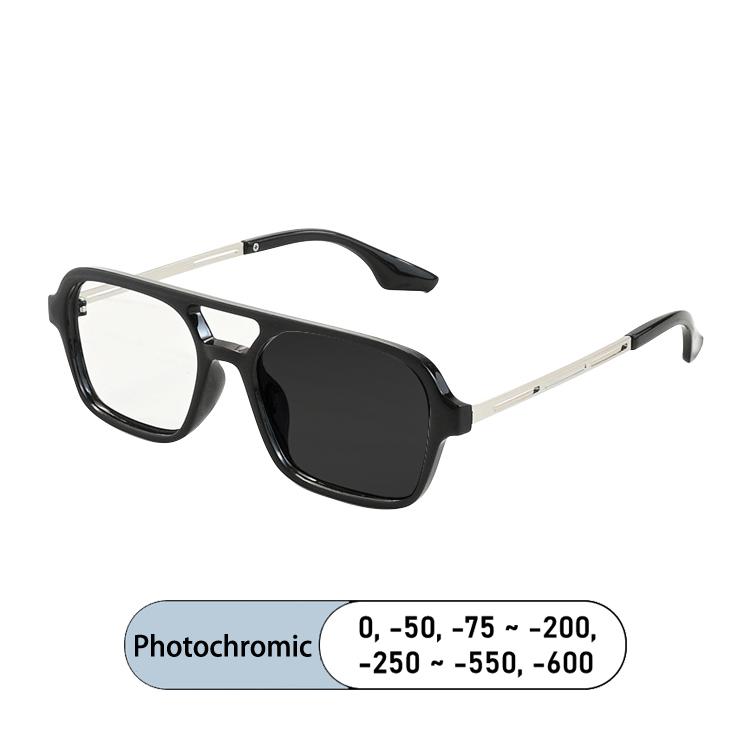 New Brand Alloy Double Beam Square Men Women Myopia Optical Prescription Nearsight Anti Blue Light Eyewear