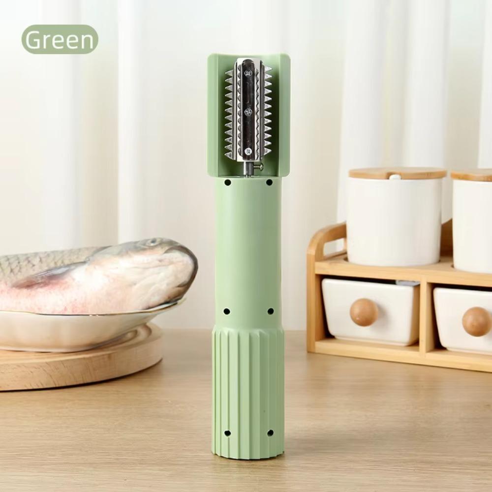 

Wireless Electric Fish Scale Remover Stainless Steel Anti-Splash Rotating Electric Coconut Grater Waterproof Fish Scaling Tool зелений