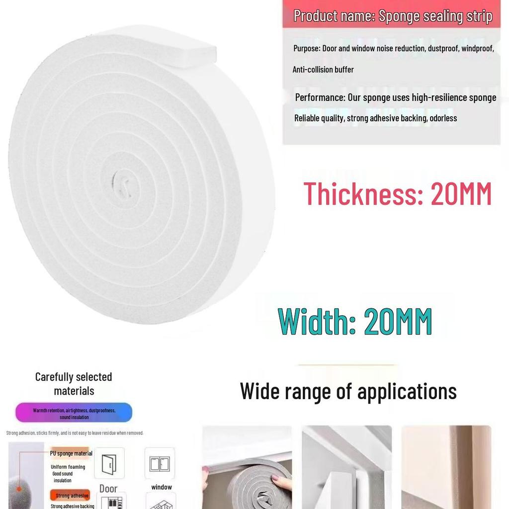 Self-Adhesive PU Seal Strip for Doors & Windows: Windproof & Soundproof Solution
