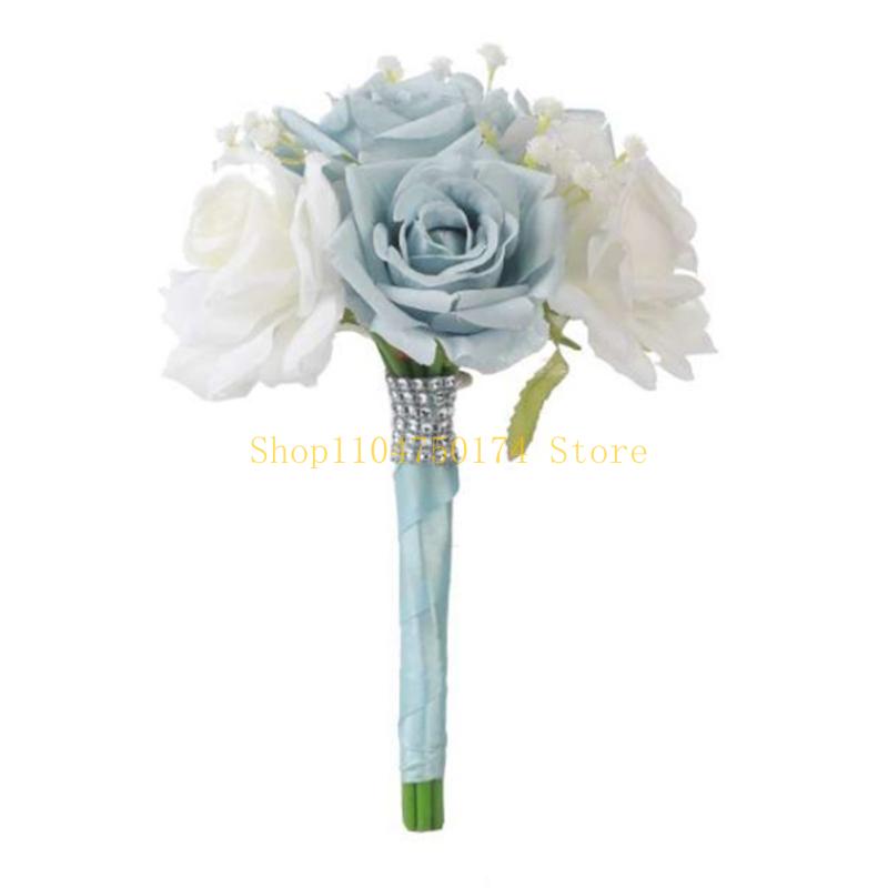 Artificial Rose Bouquets for Bride Soft Artificial Rose Bridal Bouquets Beautiful Flower Arrangement for Weddings top sale