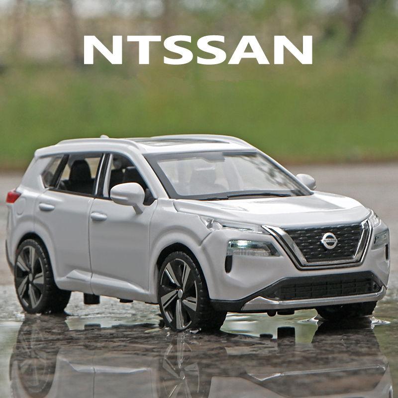1/32 Nissan X-TRAIL SUV Model auta ze slitiny Diecast Kovová Off-road vozidla Model auta Simulace zvuku a světla Dětská hračka Dárky