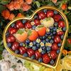 10Pcs Heart-Shaped Serving Trays With Transparent Lids Reusable Pet Snack Fruits Sushi Cheese Salads Desserts Packaging Boxes