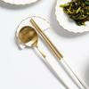 Goldrimshell Ceramic Spoon Rest