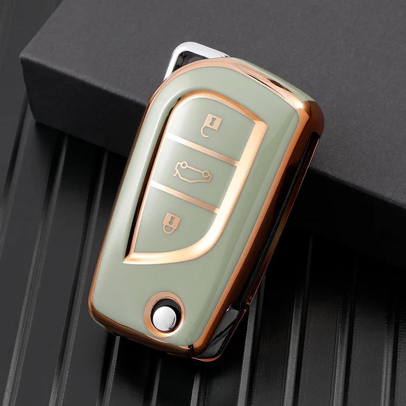Pokrowiec Etui na Kluczyk Samochodowy TPU Uchwyt na Obudowę Kluczyka Do Toyota Auris Corolla Avensis Verso Yaris Aygo Scion Tc Im Camry Rav4