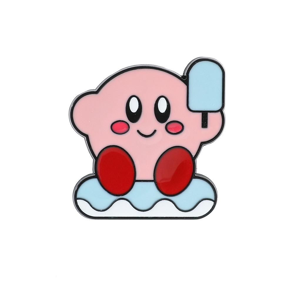Cute Cartoon Kirby Brooch Alloy Material Cartoon Character Design Oil Droplet Process Xz3084-1 Xz3084-2 Xz3084-3 Xz3084-4 Xz3084-5 Xz3084-6