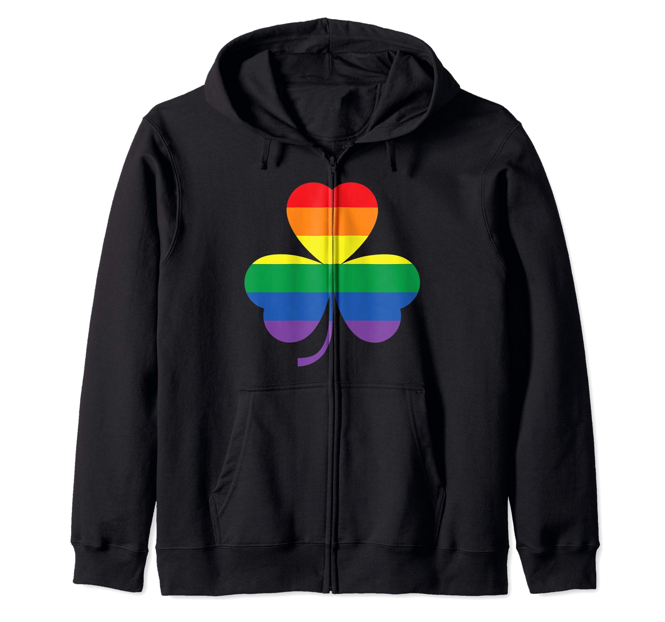 

Gay Pride Shamrock Irish Heritage Zip Hoodie чорний