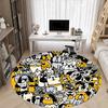 1pc Doodle Dogs Office Round Area Rug,  Mat Suitable ForOffice, Under Office Chairs Bedroom Living Room Home Decor, Room Deco