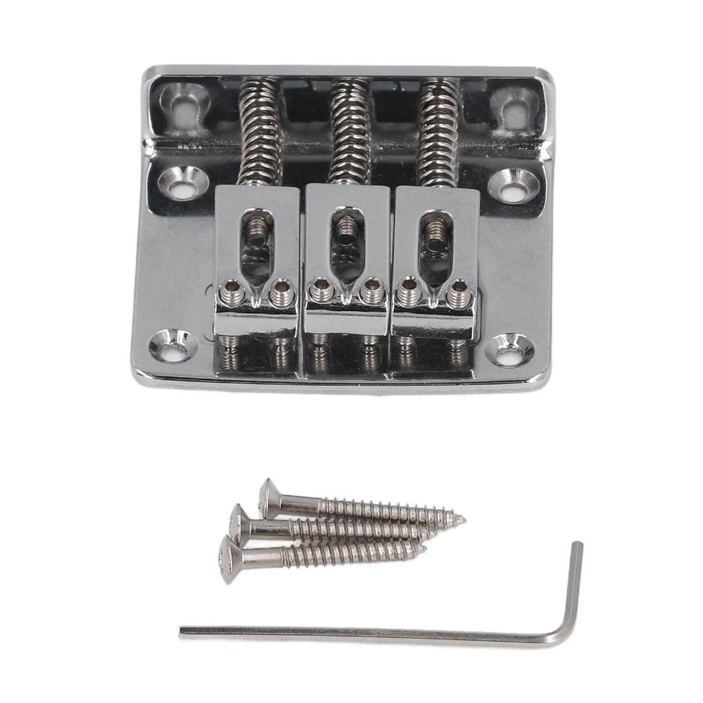 3 String Guitar Hard Tail Bridge Metal Decorative Electric Guitar Bridge for Cigar Box